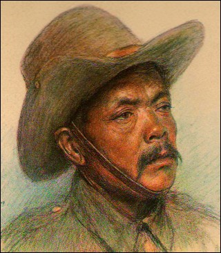 The Allied Armies Nepal Army WWI Etching Eugene Burnand 1922