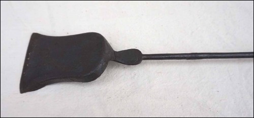 Antique French Fire Tool Shovel Wrought Iron 19th C