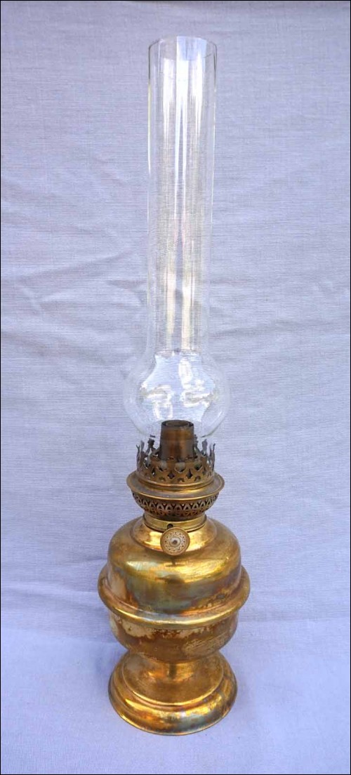 Brass Kerosene Lamp Matador Burner Early 20th Century