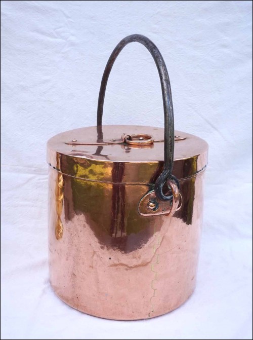 Cookware Tined Copper Lidded Daubiere Roasting Pan Early 19th C