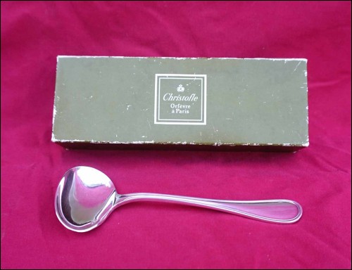 CHRISTOFLE FRANCE ALBI model Sauce Baby Porridge Spoon Silver Plate