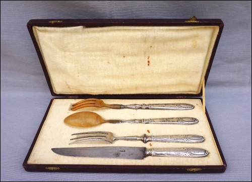 Sterling Silver Serving Set Louis XVI style Carving Salad Hollow Handle 