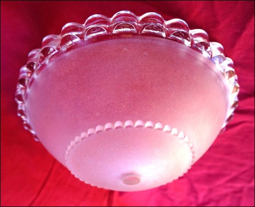 Art Deco Ezan Frosted Pressed Glass Light Chandelier Shade G