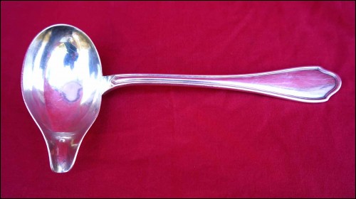 Ravinet DEnfert Art Deco Silver Plate Serving Sauce Laddle Spoon Mono GD